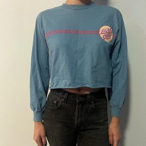 Santa Cruz Skateboards long sleeve crop top, S